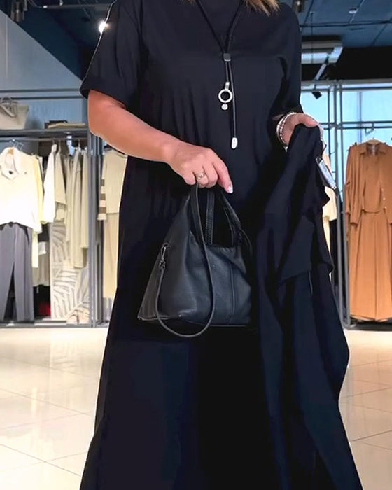 Kjole Pullover Lappverk Rynket