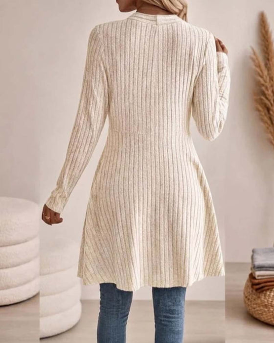 Jakke Solid Casual Lang Erme