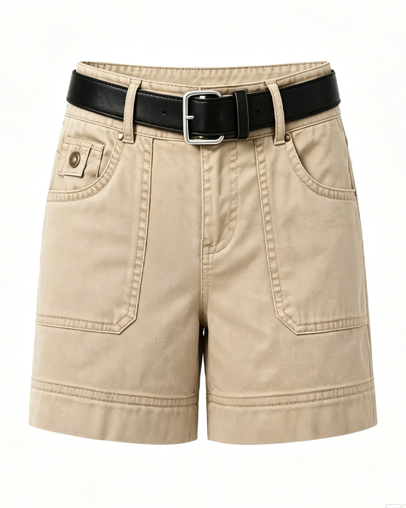Shorts Mellomhøy Midje Enfarget