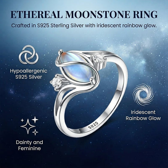 Oval måneskingeometrisk ring