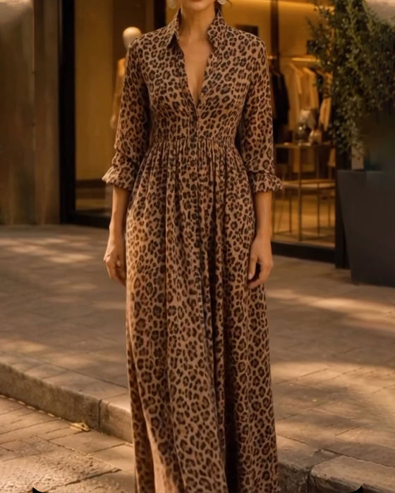 Kjole Leopard Slag Casual