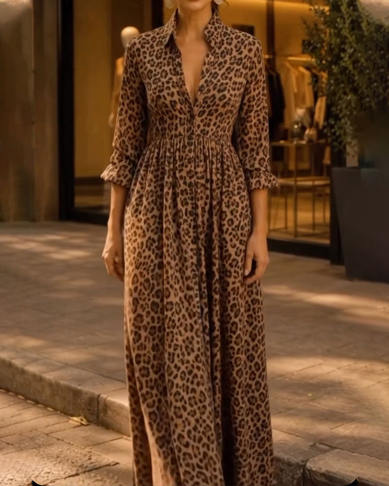 Kjole Leopard Slag Casual