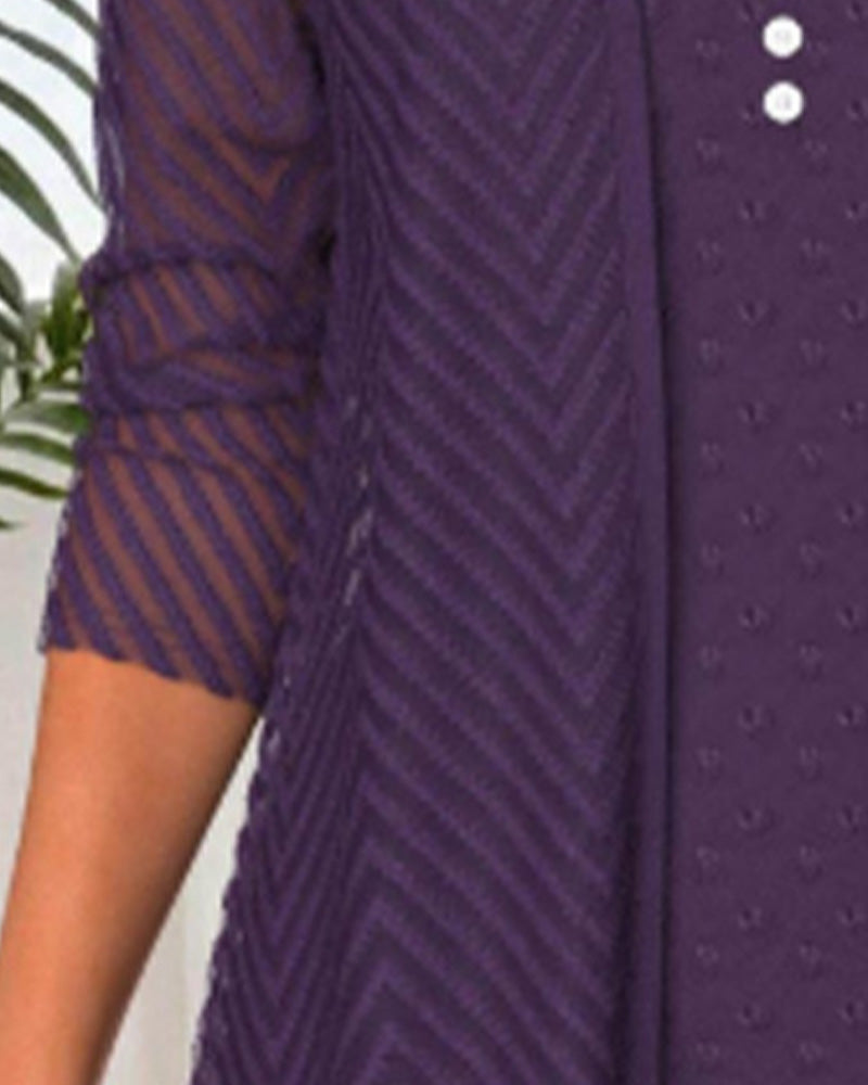 Topp 3d-Blomsterprint To-Delt