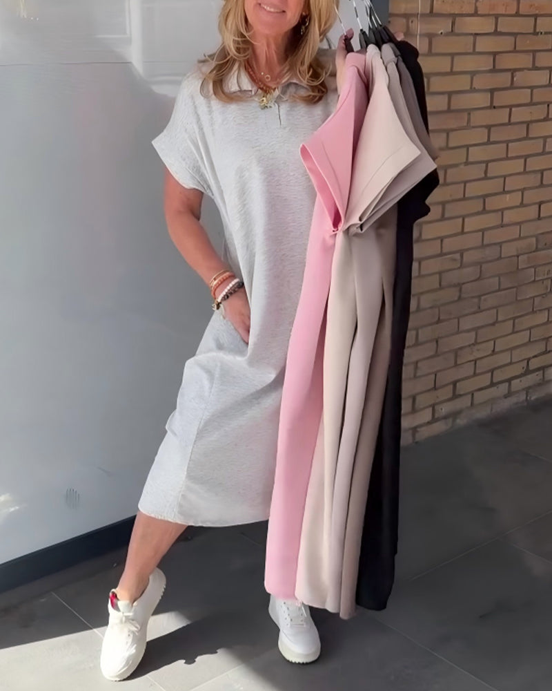 Kjole Polokrage Casual T-skjorte