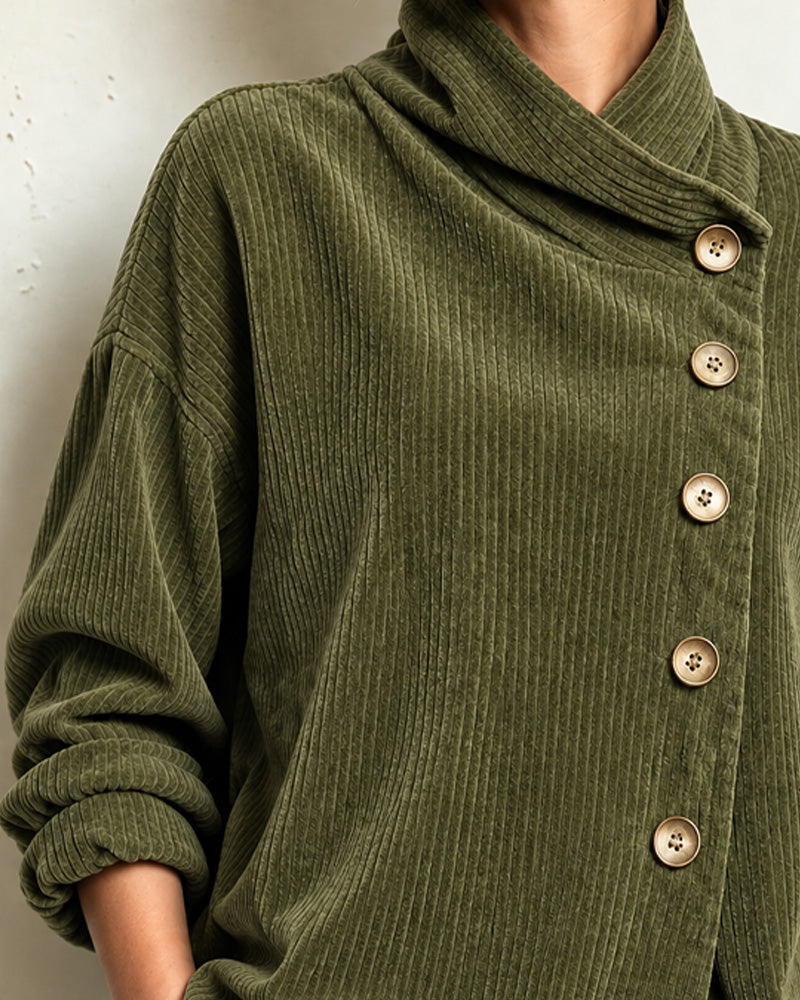 Kåpe Turtleneck Knapp Løs