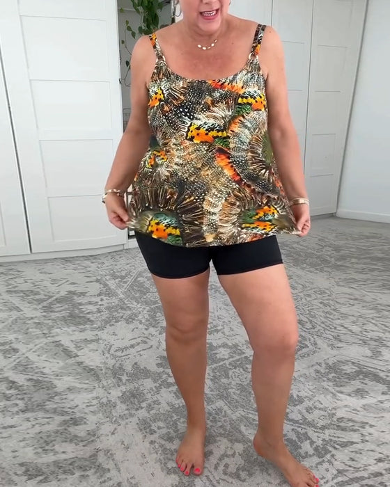 Badedrakt To-Delt Trykket Boksershorts