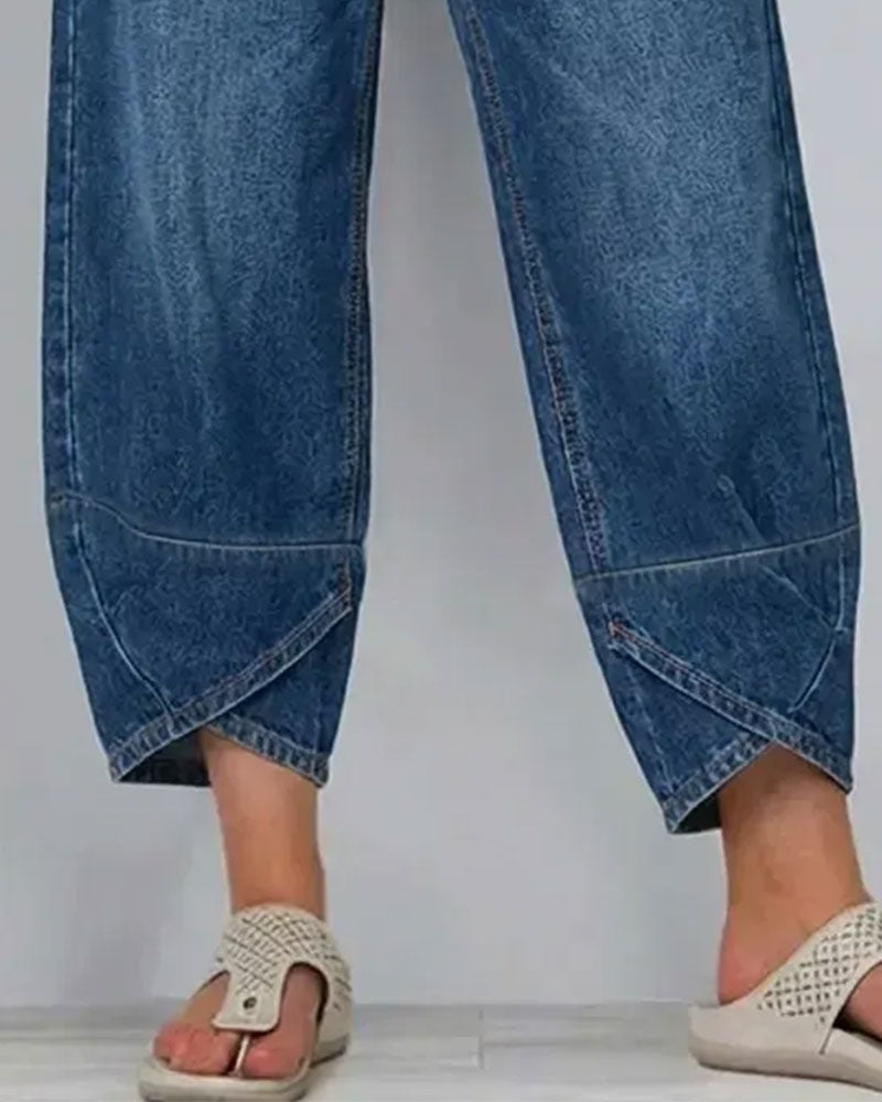 Bukse Denim Lappeteknikk Casual