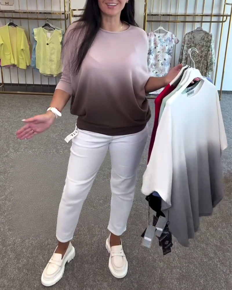 Casual Langermet Rundhalset Genser