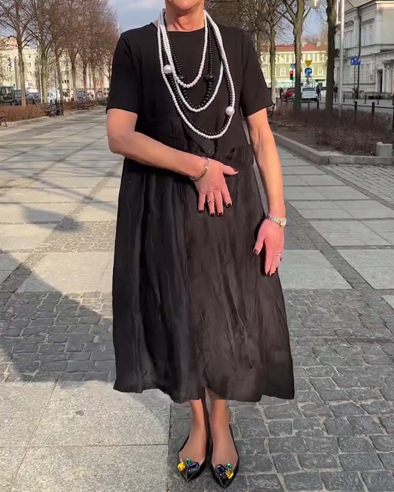 Kjole Uregelmessig Patchwork