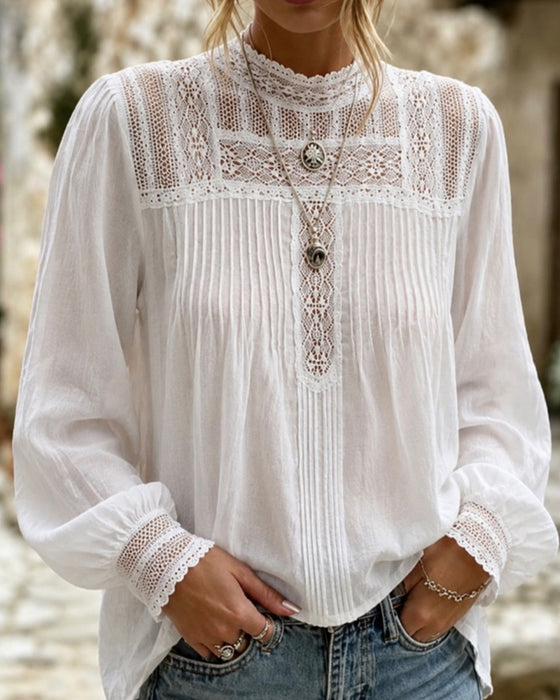 Bluse Lanterne Erme Solid Casual