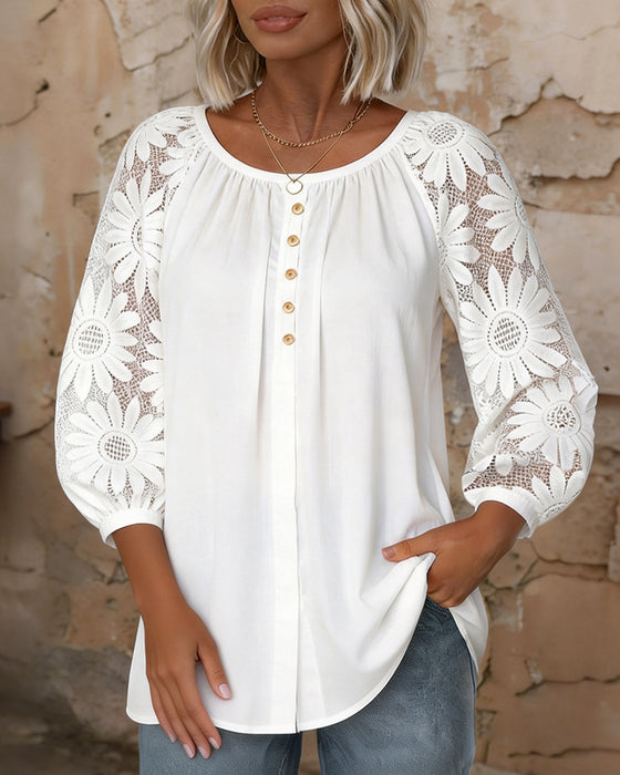 T-Skjorte Mote Rund Hals Raglanermet