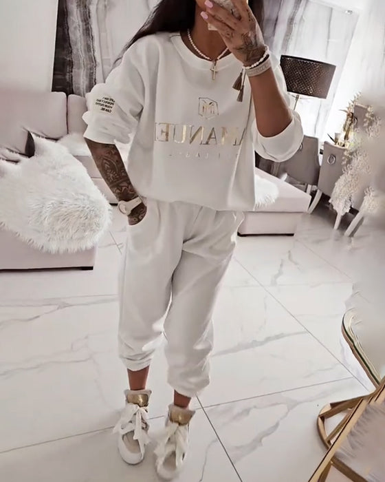 Sett Sporty Casual Trykket To-Delts