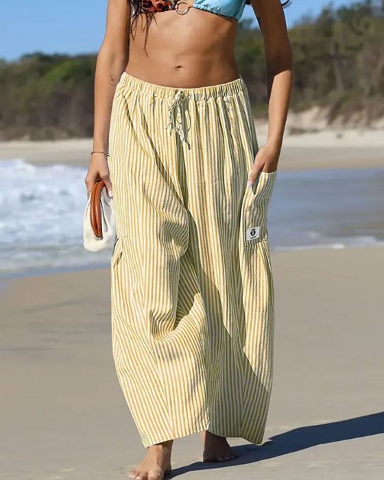 Bukser Casual Rutete Mønster Cropped
