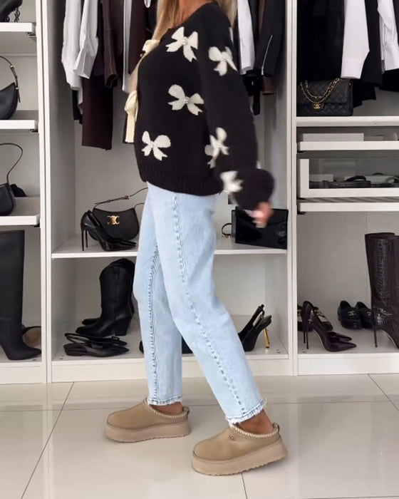 Sløyfe perler cardigan