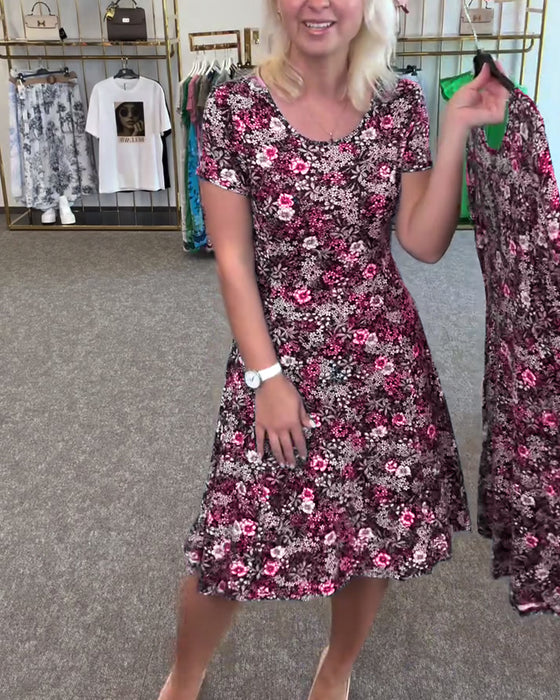 Kjole Stilfull Smal Midje Trykt