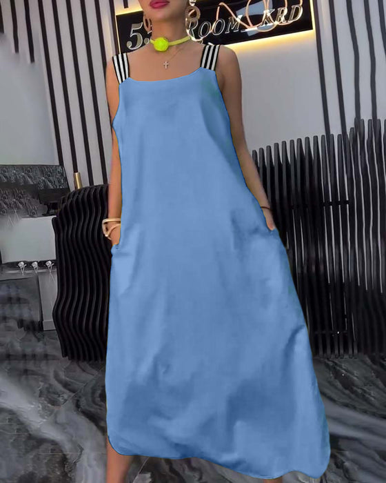 Kjole Med Spliced Suspender Løs