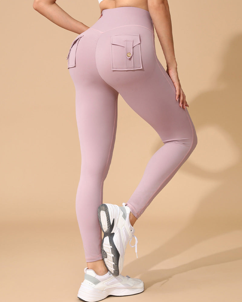 Bukse Lomme Ensfarget Slim Fit Yoga