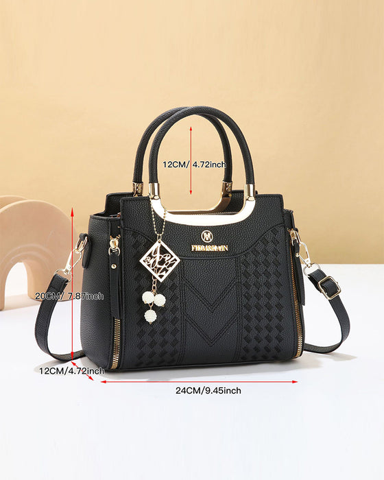 Veske Kvinne'S V-Søm Topphåndtak Satchel
