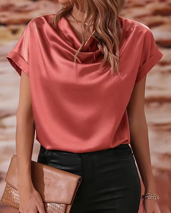 Bluse Kapuzenhals Flytende