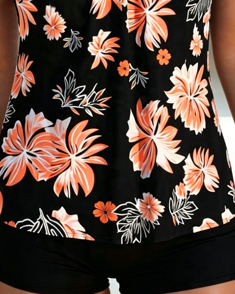 Tankini Mage-Dekkende Trykt