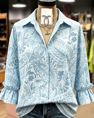 Bluse Lykteerme Trykt