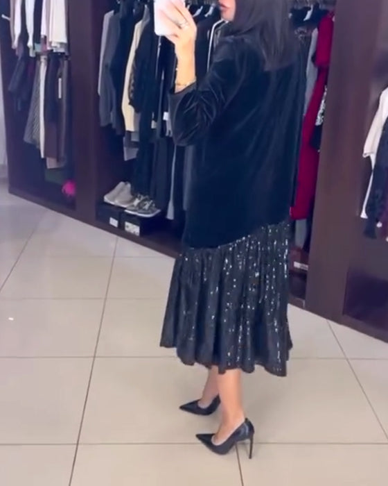 Kjole avslappet temperament paljett