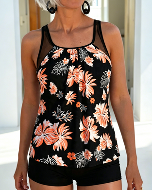 Tankini Mage-Dekkende Trykt