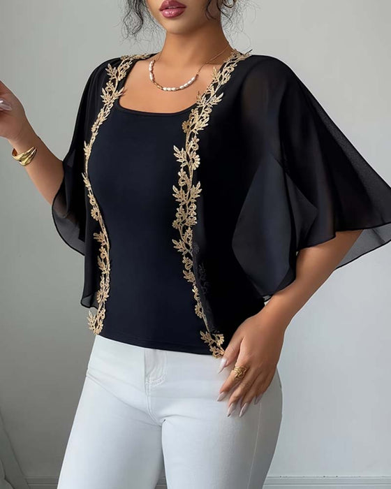 Bluse Flagermuserme Falsk Todelt