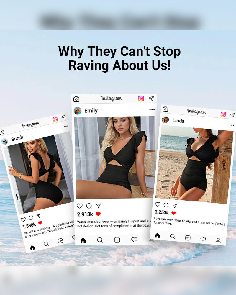 Sexy Rysj Ett Stykke Badedrakt – Rysjedetalj, Magekontroll & Levende Farger