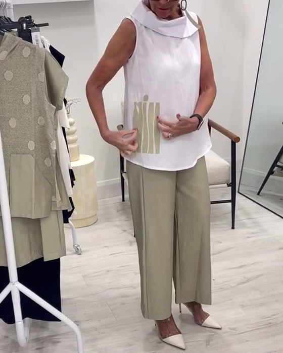 Drakt Ermeløs Bred Krage Mote