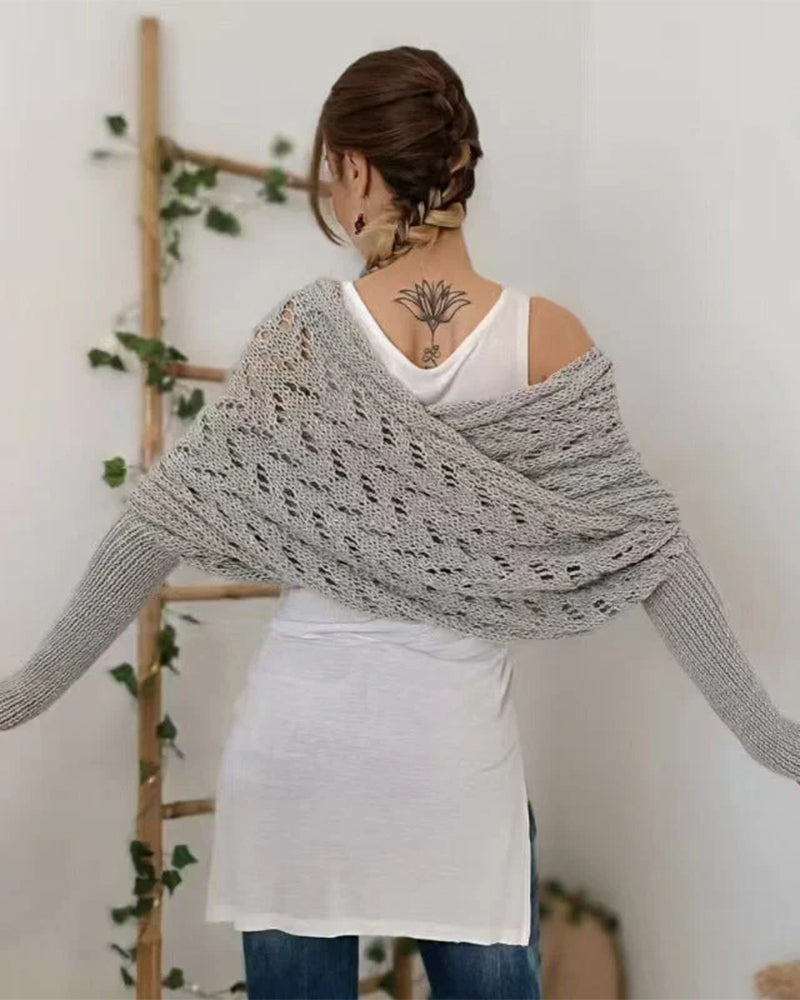 Skjerf Sjal Kvinner Modisk Strikket