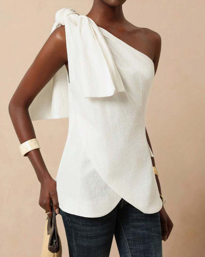 Bluse Off-Shoulder Kors Knyting Design