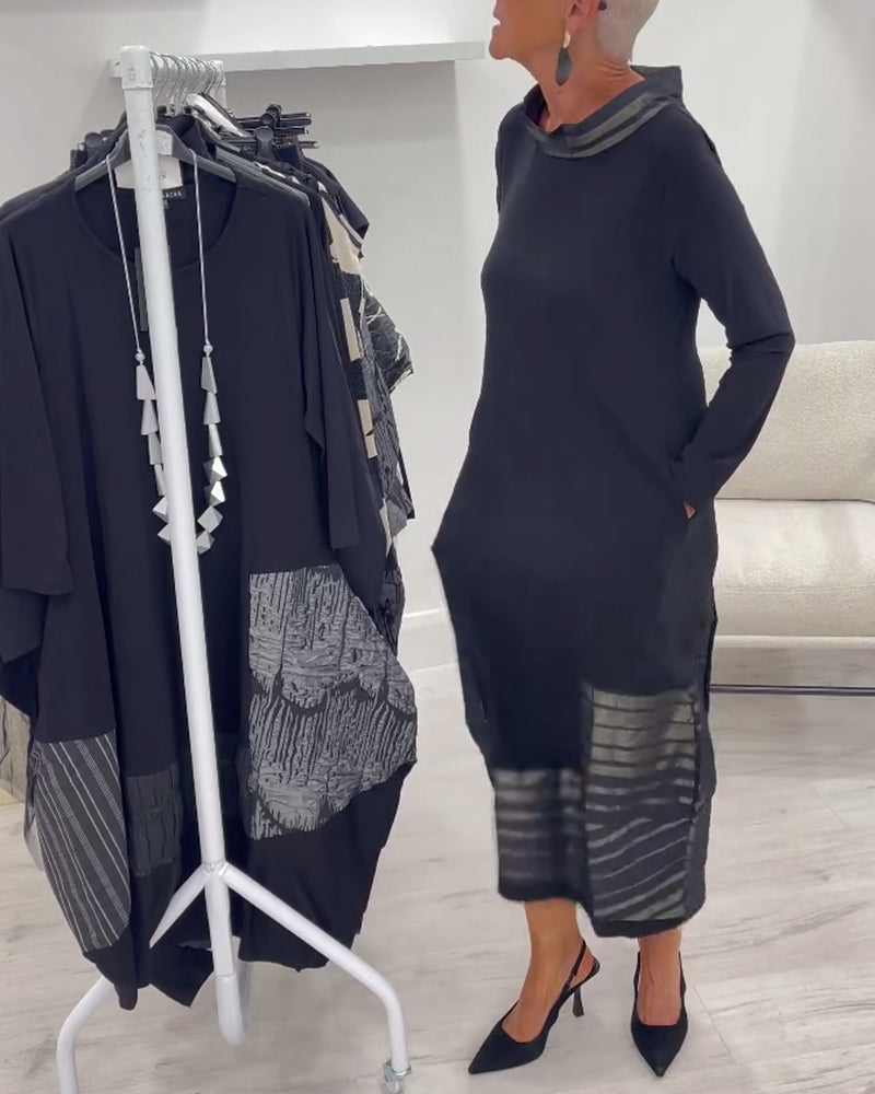 Stilfull Helfarget Kjole Med Sømføyning