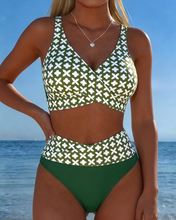 Bikini Fire Blad Blomst Kors Omslag