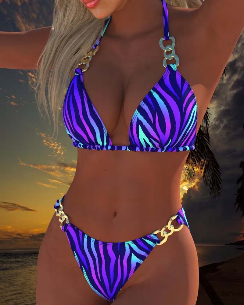 Badedrakt, moteriktig bikini med gradienttrykk