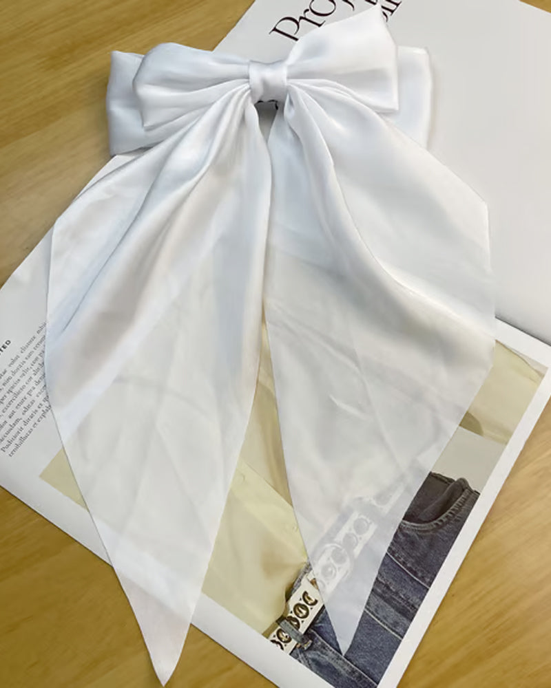 🔥 Stor Sløyfe Hårklemme For Kvinner – Bryllup & Hverdag Hestehale Accessory Med Lang Hale