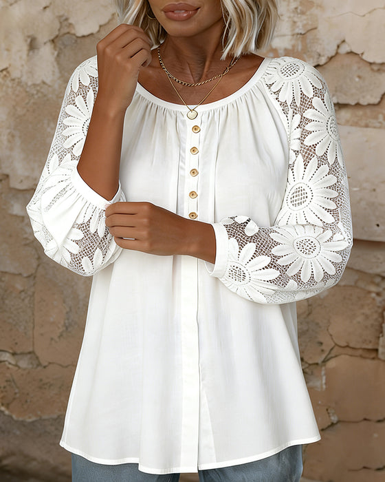 T-Skjorte Mote Rund Hals Raglanermet