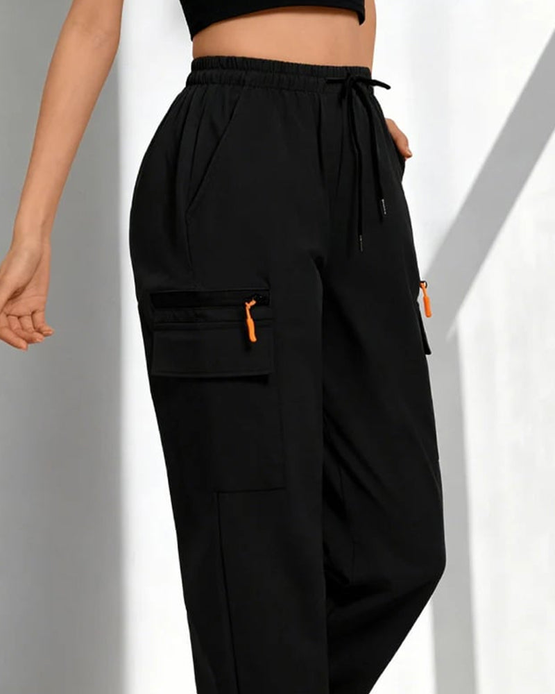 Pants Snøre Løs Casual Cargo