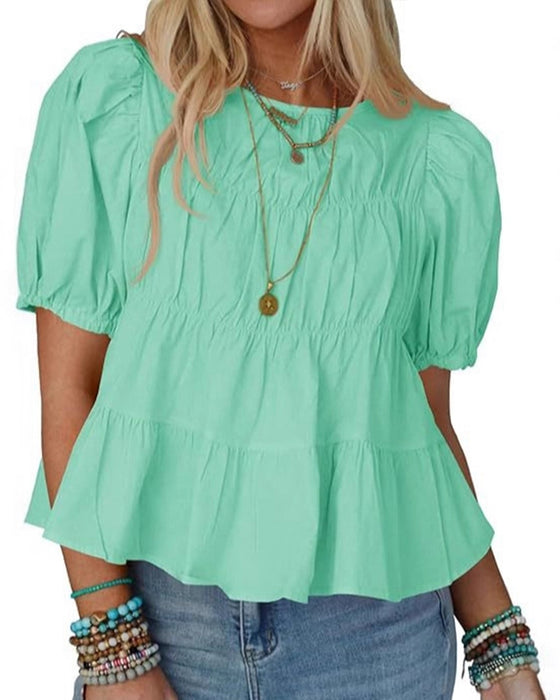 Bluse Pufferme Loose-Fit Rysjet