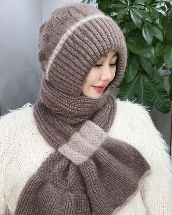 Dame Vindtett Hatt Med Ørebeskyttelse