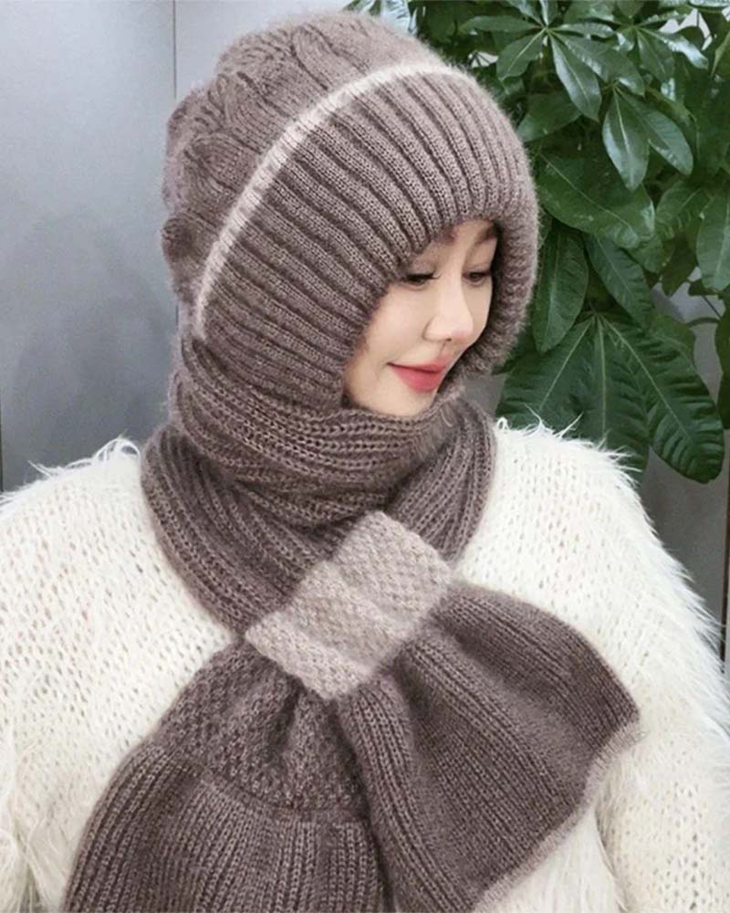 Dame Vindtett Hatt Med Ørebeskyttelse