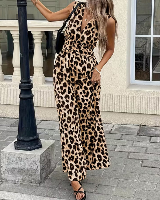 Hoppdrakt Leopard Trykk Ermeløs