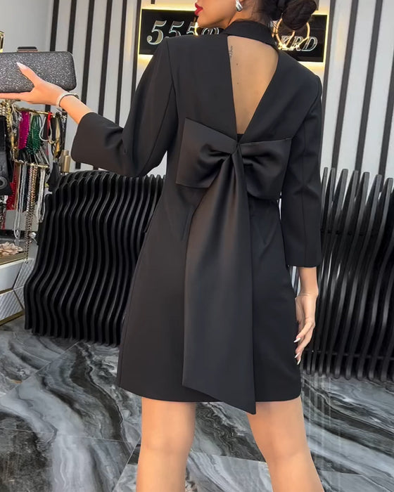 Krage Slips Kjole Dobbelkneppet Dress