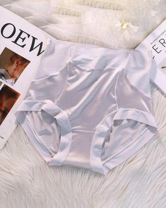 Dames Truse Med Høy Midje Is-Silke Sateng Sømløs Sexy Løft Og Magekontroll