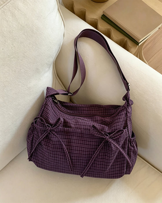 Veske Sløyfe Rutet Crossbody