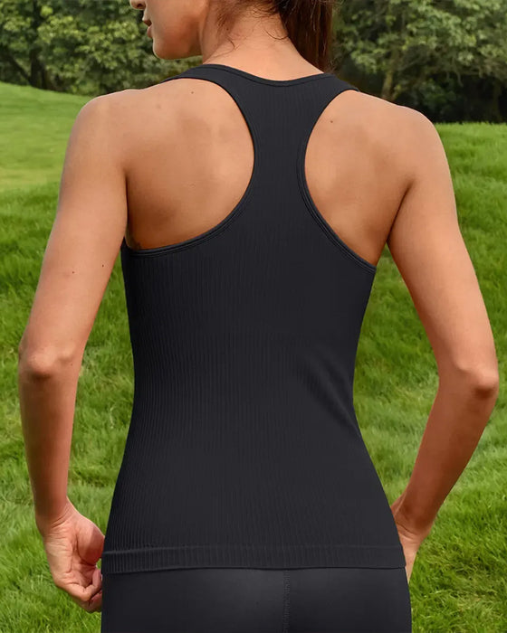 Tank Top Racerback Stropp Innebygd Bh
