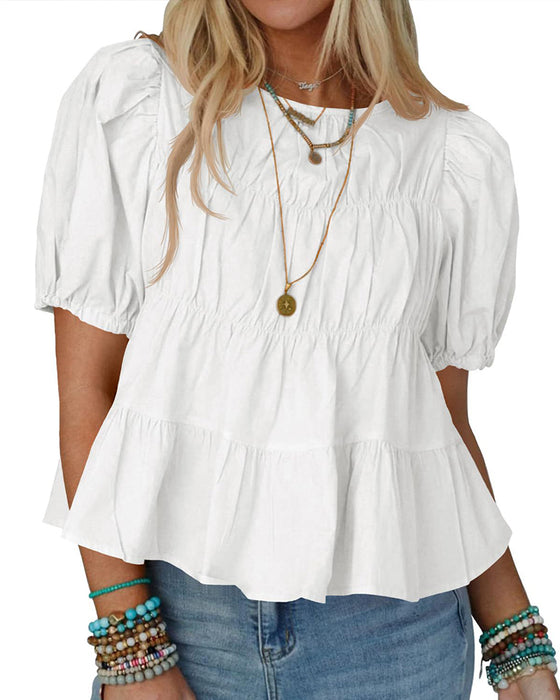 Bluse Pufferme Loose-Fit Rysjet
