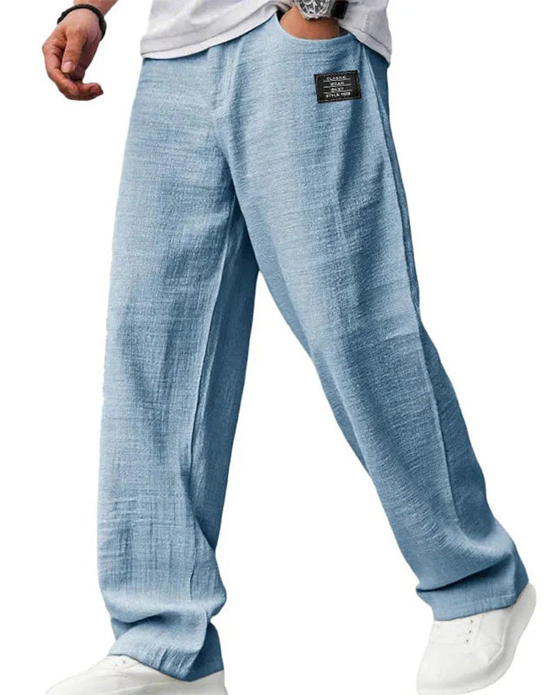 Bukser Herre Pustende Rett Ben