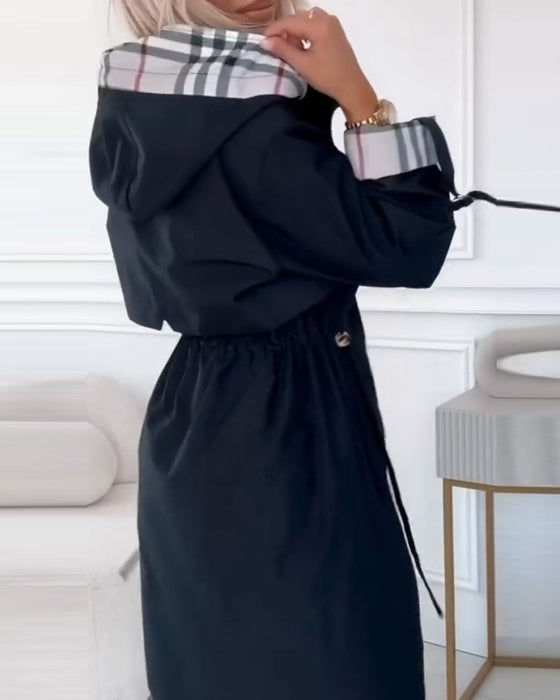 Jakke Trenchcoat Med Hoded Egenskap