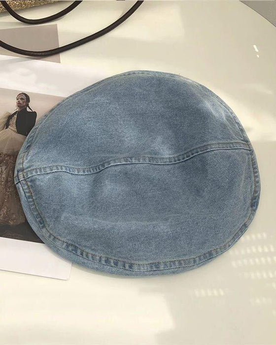 Beret Kvinner Vintage Denim